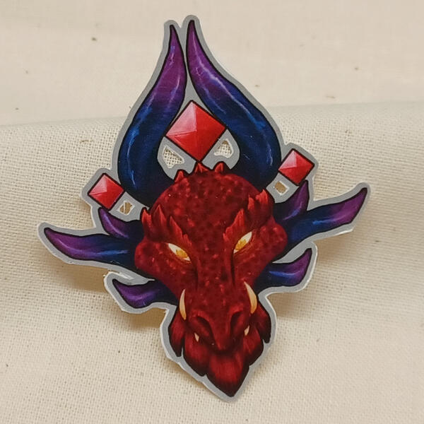 Ace of Diamonds Dragon Sticker - Gloss Ace of Diamonds Dragon Sticker - Gloss